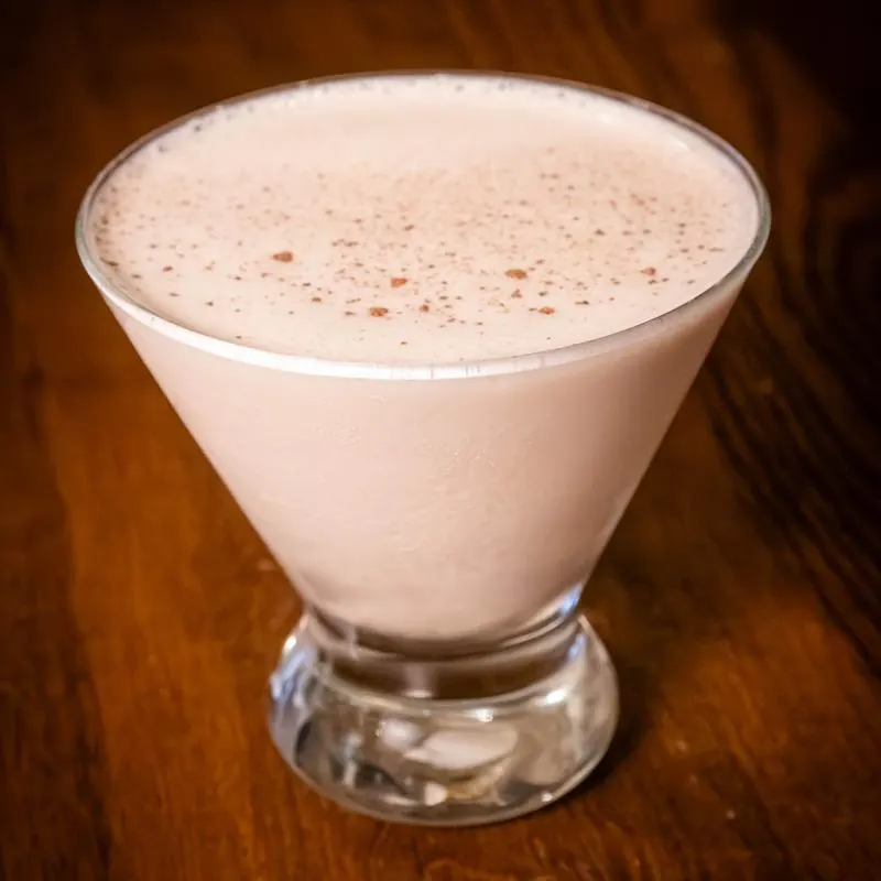 Creamy martini on the bar.