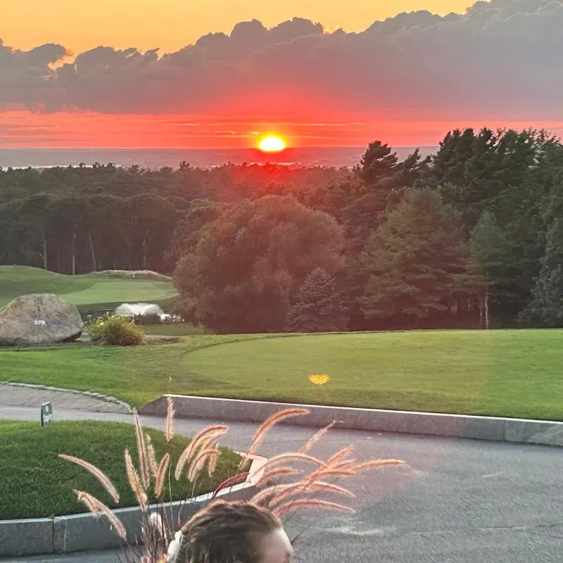 Sunset over the course at The Bog Tavern.